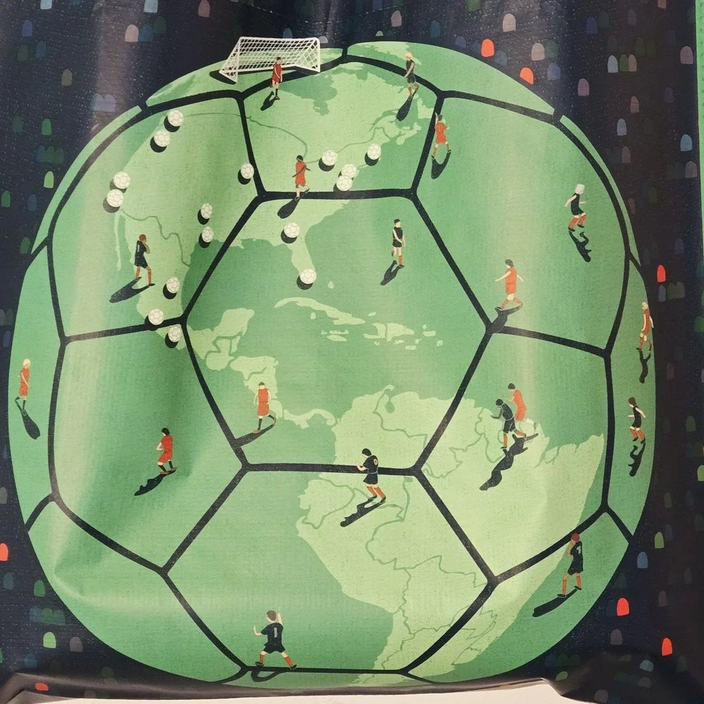 Soccer Ball Net World Sports Gift Bag Reusable Recycled Tote Shopping TJMaxx New